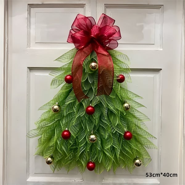 🎄Handmade Christmas Tree Wreath for Front Door