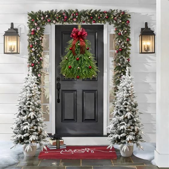 🎄Handmade Christmas Tree Wreath for Front Door