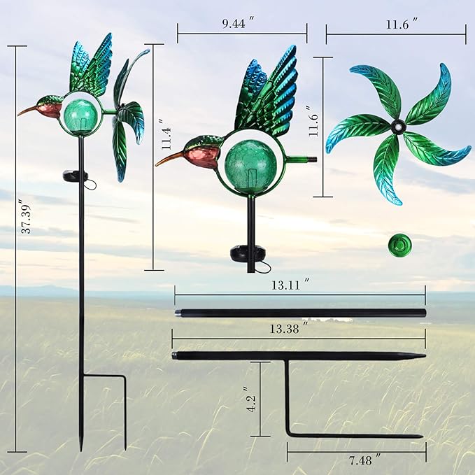 š„Solar Outdoor Decorative Wind Spinner