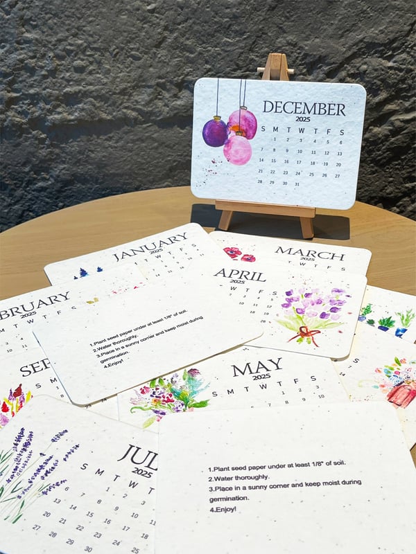 Eco-Friendly Plantable Seed Calendar 2025🌱