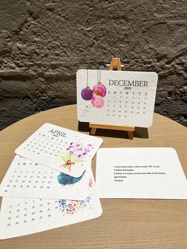 Eco-Friendly Plantable Seed Calendar 2025🌱