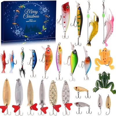 π24 Days Christmas Countdown Fish Tackle Set