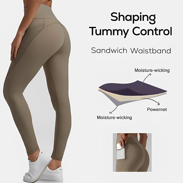 High Waisted Tummy Control Shaping Training Leggings