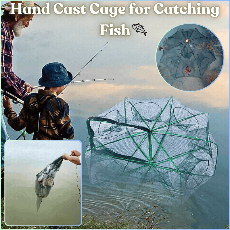 Hand Cast Cage for Catching Fish Shrimp Crabs and Crawfish🐟