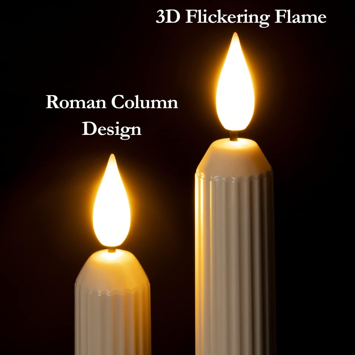 🔥6 Pcs Window Flameless Led Taper Candles with Sensor Dusk to Dawn