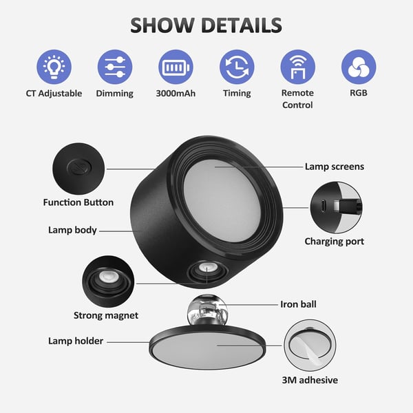 🔥RGB Magnetic Atmosphere Wall Light
