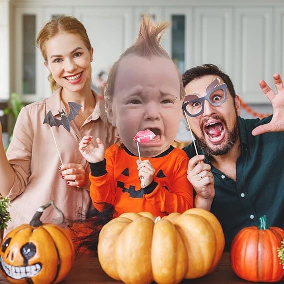 🔥🎃Creepy and Hilarious Latex Head Masks