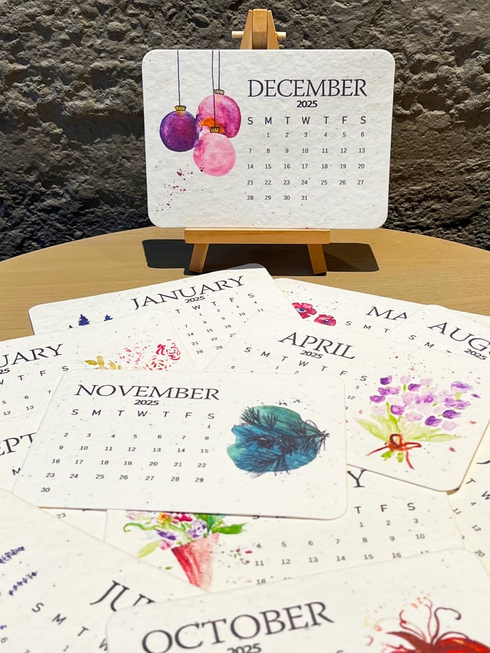 Eco-Friendly Plantable Seed Calendar 2025🌱