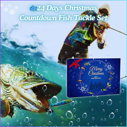 🐟24 Days Christmas Countdown Fish Tackle Set