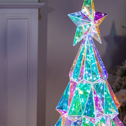 Prismatic Iridescent Christmas Tree DIY Multi-Color LED