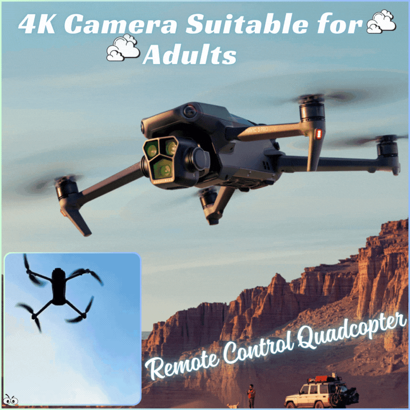 4K Camera Suitable for Adults, Remote Control Quadcopter with Auto Return, Brushless Motor, Circular Flight, Waypoints, Altitude Hold, Headless Mode, Long Flight Time.
