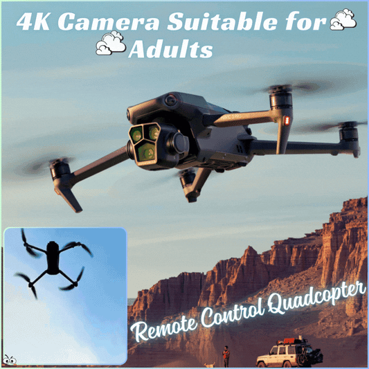 4K Camera Suitable for Adults, Remote Control Quadcopter with Auto Return, Brushless Motor, Circular Flight, Waypoints, Altitude Hold, Headless Mode, Long Flight Time.