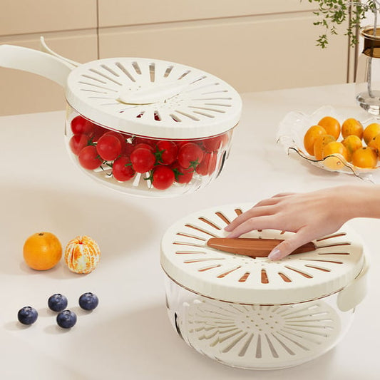 Multifunctional fruit and vegetable washing bowl