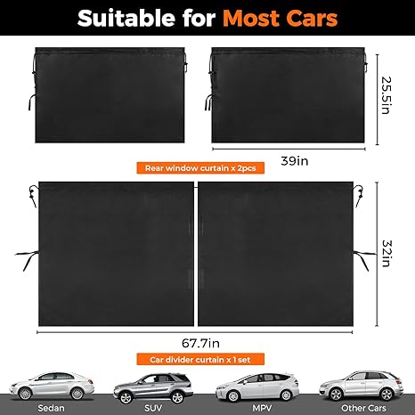 🔥Universal Car Privacy Divider Curtains