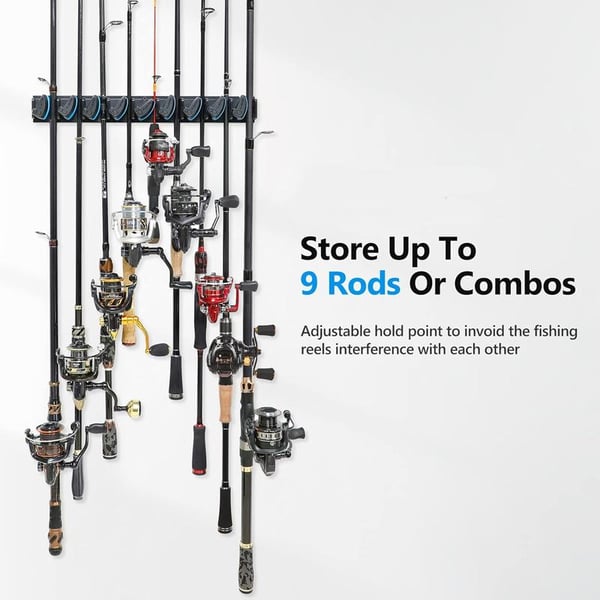 Wall Mounted Fishing Rod Rack