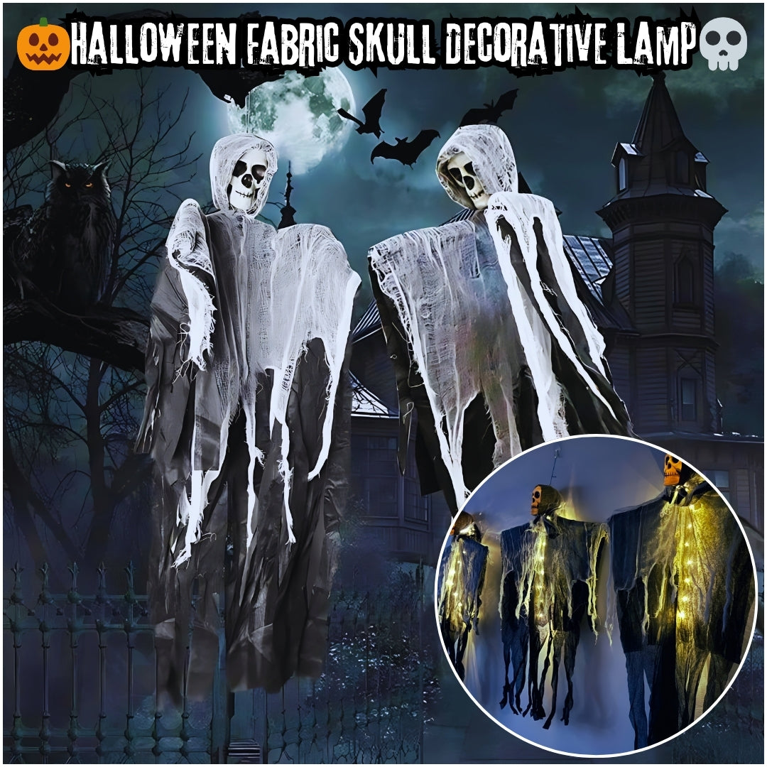 🎃Handmade Fabric Skull Decorative Lamp💀