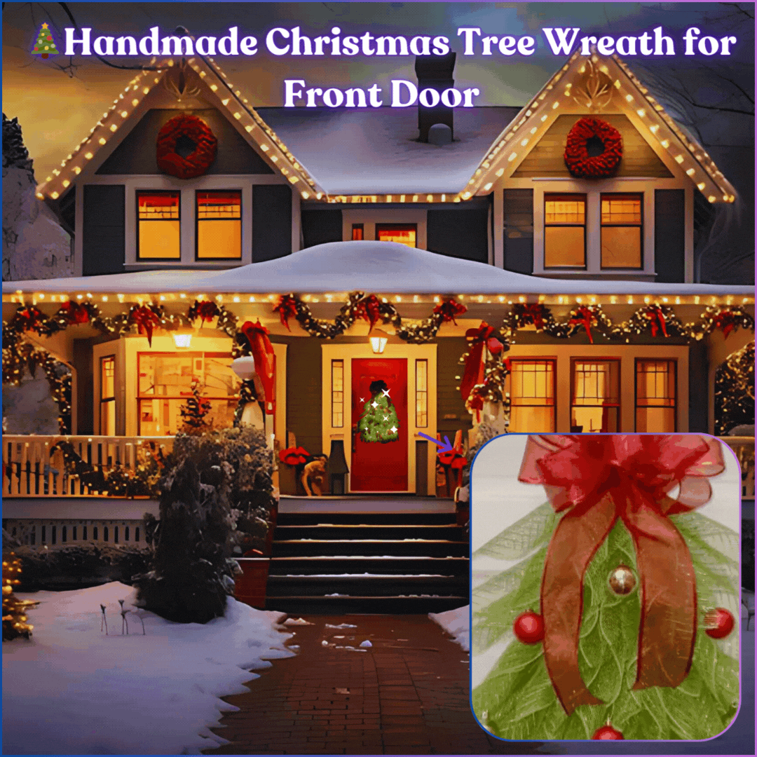 🎄Handmade Christmas Tree Wreath for Front Door