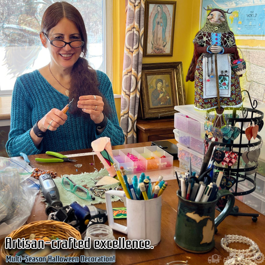 Handmade Kitchen Witch Doll: Crafted for Culinary Charm and Enduring Luck