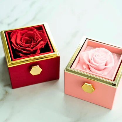 Eternal Rose Box -Heart and Sword Necklace Set