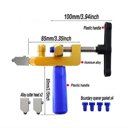 Professional 2-in-1 Ceramic & Glass Tile Cutter - Portable Construction Hand Tool for Perfect Cuts