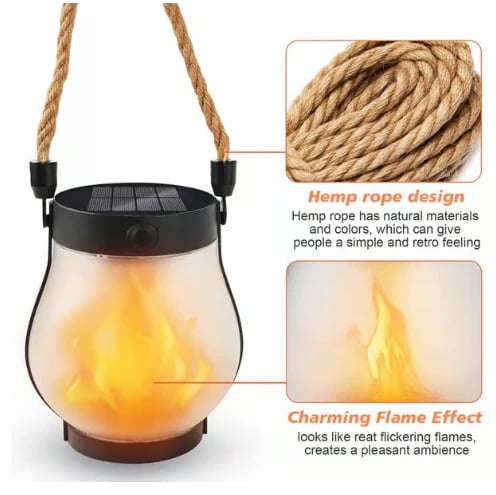 Solar Outdoor Lantern Aluminum LED-Portable Rechargeable🔥🔥
