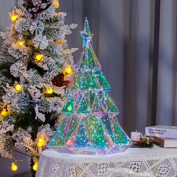 Prismatic Iridescent Christmas Tree DIY Multi-Color LED