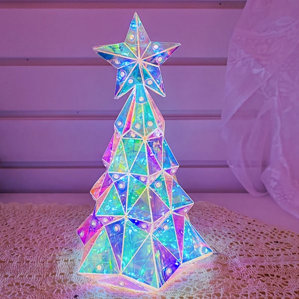 Prismatic Iridescent Christmas Tree DIY Multi-Color LED