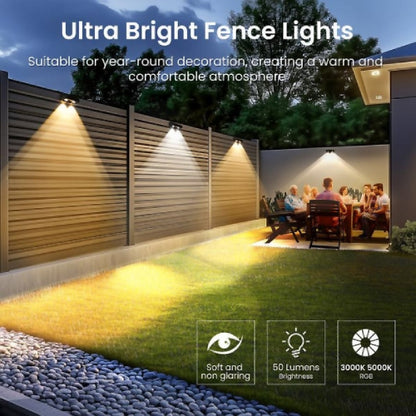 Solar Fence Lights Outdoor