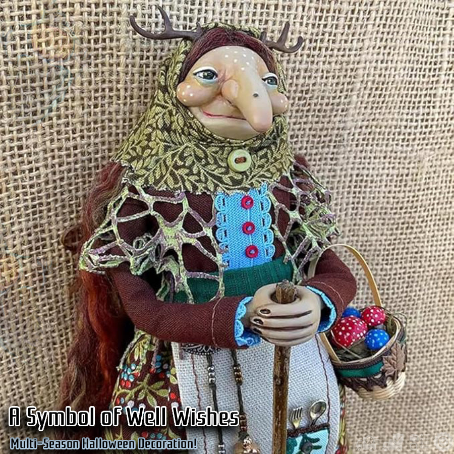 Handmade Kitchen Witch Doll: Crafted for Culinary Charm and Enduring Luck